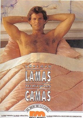 Lorenzo Lamas en sus mejores años. Era la época de "el rey de las camas"